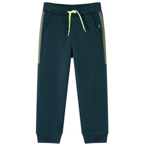 Calças de fato de treino com cordão para criança verde-musgo 92