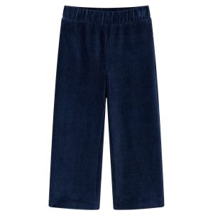 Calças para crianças bombazina azul-marinho 116