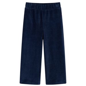 Calças para crianças bombazina azul-marinho 140
