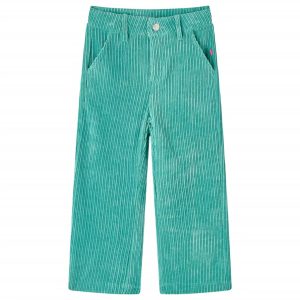Calças para crianças bombazina verde-menta 116