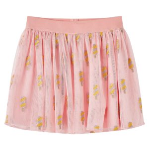 Saia de tule para criança rosa-claro 92