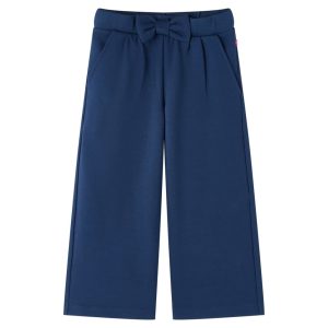 Calças de criança com pernas largas azul-marinho 92