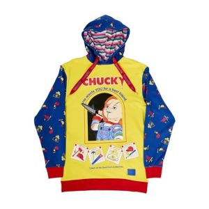 SUDADERA UNISEX CON CAPUCHA CHUCKY EN CAJA ORIGINAL XL