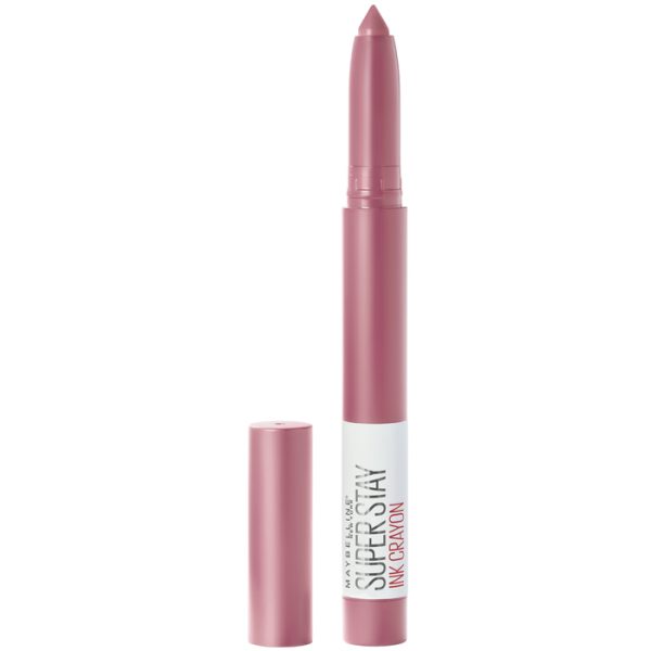 Maybelline Pintalabios Mate Larga Duración - Superstay Ink Crayon Tono 30 Seek Adventure Color Rosa