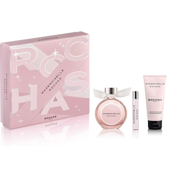 Rochas Mademoiselle Eau De Perfume Spray 90ml Set 3 Piezas