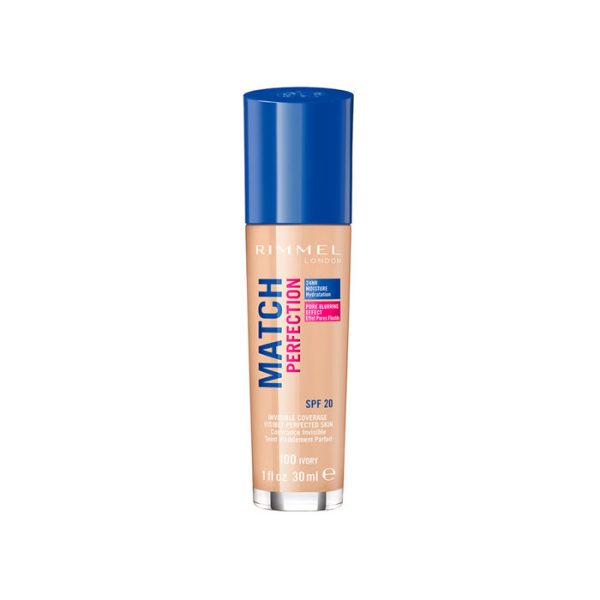 Rimmel London Match Perfection Base Spf20 100 Ivory 30ml