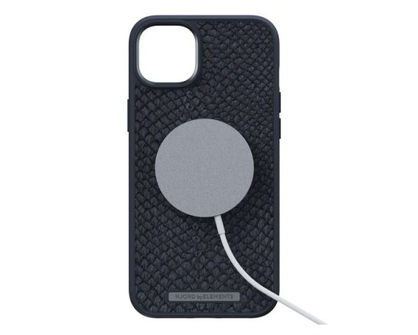 FUNDA MAGSAFE IPHONE 14 PIEL DE SALMON NEGRO NJORD