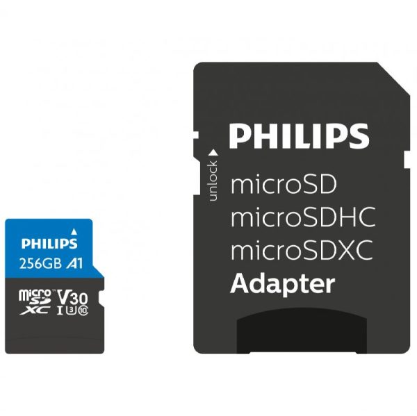 TARJETA MICRO SD 256GB PHILIPS C10 U3 + ADAPTADOR - Image 2