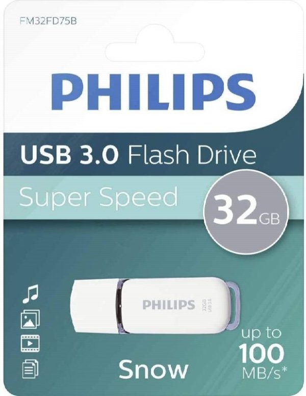 PENDRIVE PHILIPS 32GB 3.0 - SNOW