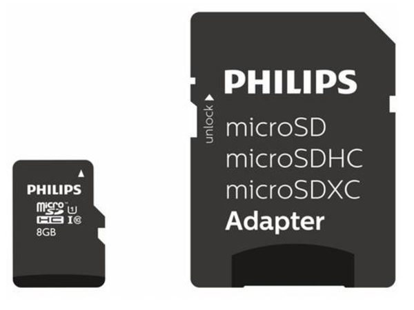 TARJETA MICRO SD 8GB PHILIPS CLASE 10 + ADAPTADOR 669036 - Image 2