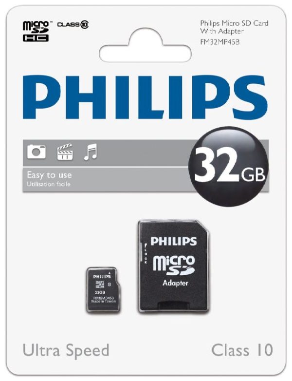 TARJETA MICRO SD 32GB PHILIPS CLASE 10