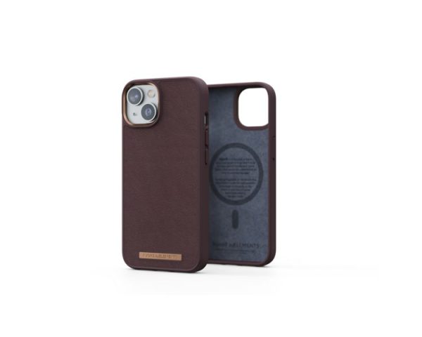 FUNDA MAGSAFE IPHONE 14 PIEL MARRON OSCURO NJORD