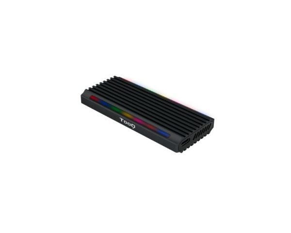 CAJA EXTERNA SSD NGFF/NVMe SHINOBI USB3.1 GEN2 USB-C RGB NEGRO TOOQ