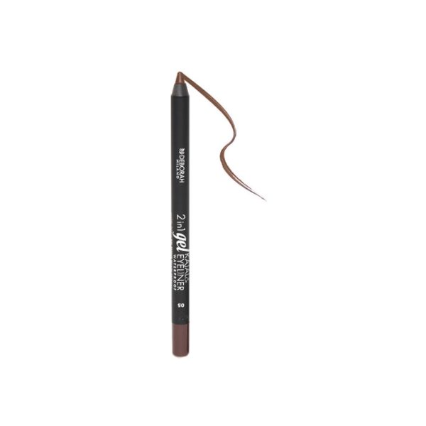 Deborah Milano 2 In 1 Gel Kajal And Eyeliner Waterproof 05 Marrón