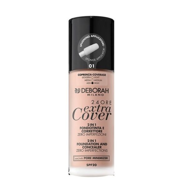 Deborah Milano 24 Ore Extra Cover 2 En 1 Spf20 01 30ml