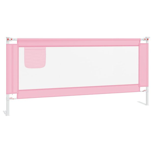 Barra de segurança p/ cama infantil tecido 200x25 cm rosa - Image 2