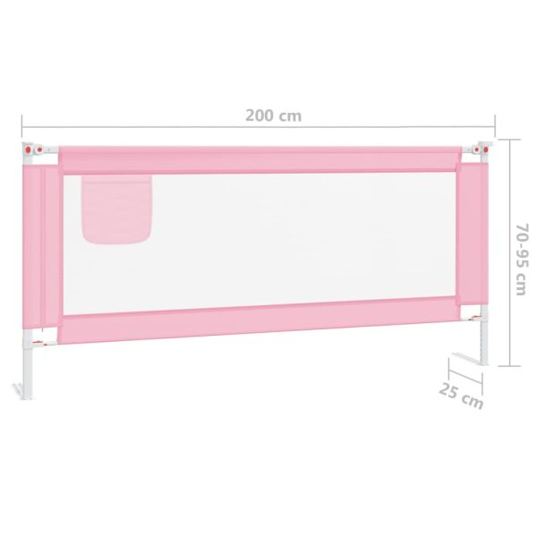 Barra de segurança p/ cama infantil tecido 200x25 cm rosa - Image 8