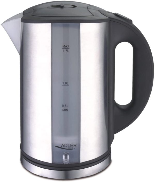 HERVIDOR DE AGUA ADLER ACERO INOX 1.7L 2200W