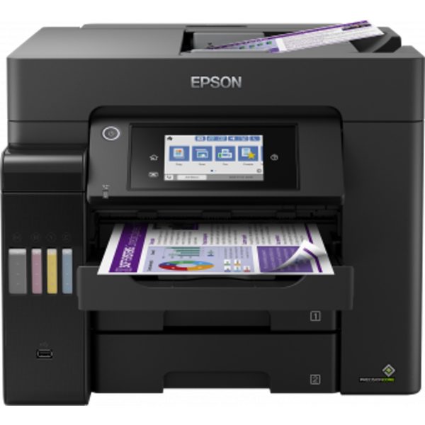 Multifuncion epson inyeccion color ecotank et - 5850 fax -  a4 -  25ppm -  usb -  red -  wifi -  wifi direct -  duplex todas las funciones -  lcd -  bandeja 250 hojas -  adf 50 hojas