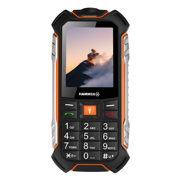 Telefono movil rugerizado hammer boost 2.4pulgadas -  2mpx -  4g - negro - naranja - plateado