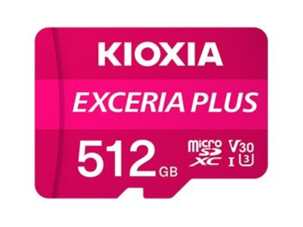 Tarjeta memoria micro secure digital sd kioxia 512gb exceria plus uhs - i c10 r98 con adaptador