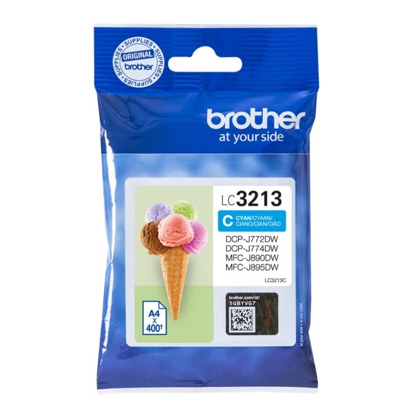 Cartucho tinta brother lc3213c cian 400 paginas