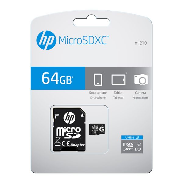 Tarjeta memoria micro secure digital sd hp 64gb class 10 u1