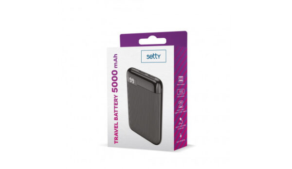 POWERBANK SETTY 5000MAH LCD - NEGRO - Image 6