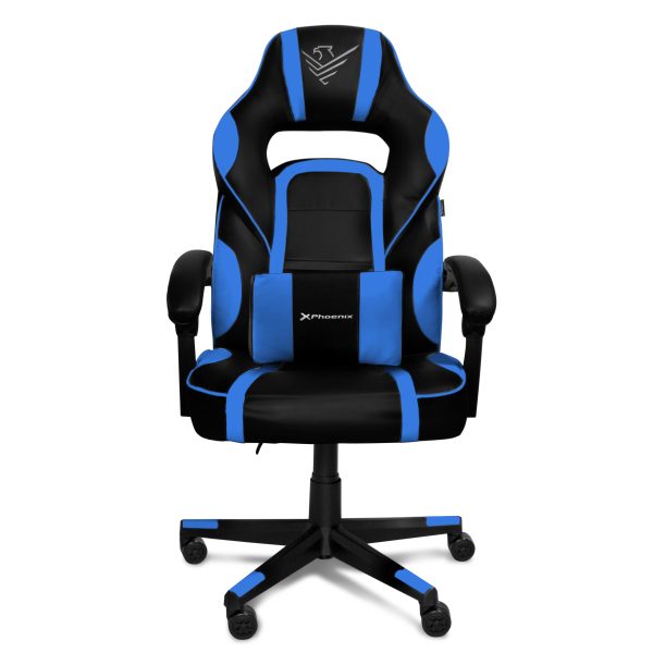 Silla gaming phoenix trophy cuero pu azul