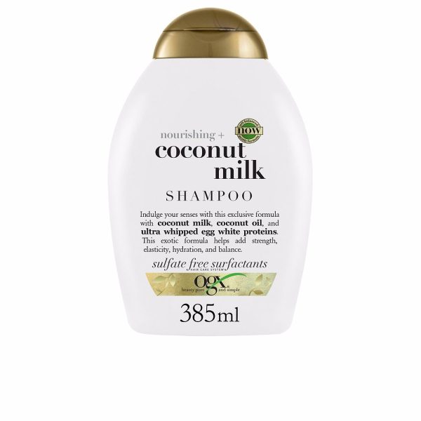 OGX Shampoo de Leite de Coco Sem Parabenos, Cabelos Secos, Hidratação e Elasticidade 385 ml