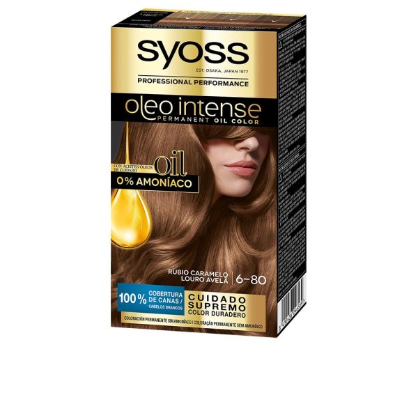 OLEO INTENSE cor de cabelo sem amoníaco nº 6.80-loiro caramelo 5 unid.