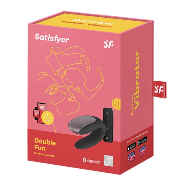 SATISFYER DOUBLE FUN PARTNER VIBRATOR - PRETO - Image 9