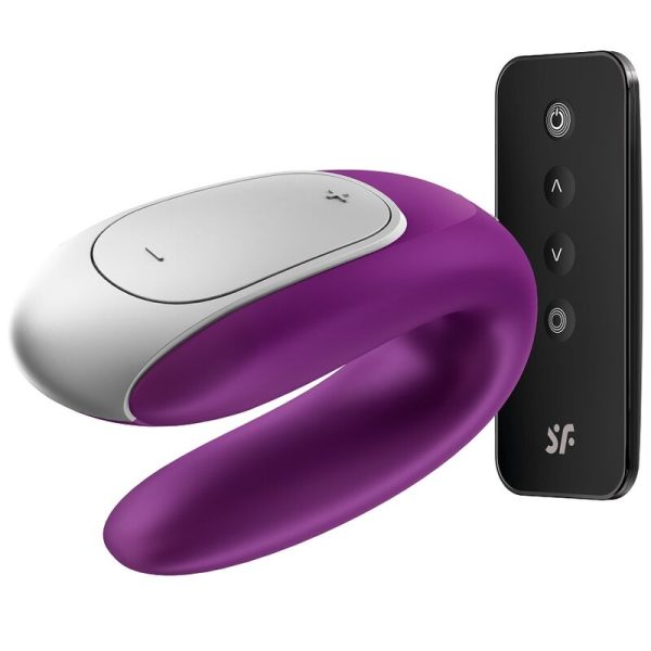 SATISFYER DOUBLE FUN PARTNER VIBRATOR - ROXO - Image 2