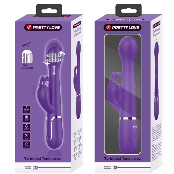 PRETTY LOVE - VIBRADOR COELHO DEJON 3 EM 1 MULTIFUNO ROXO - Image 11
