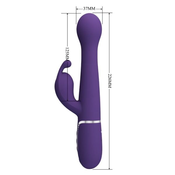 PRETTY LOVE - VIBRADOR COELHO DEJON 3 EM 1 MULTIFUNO ROXO - Image 8