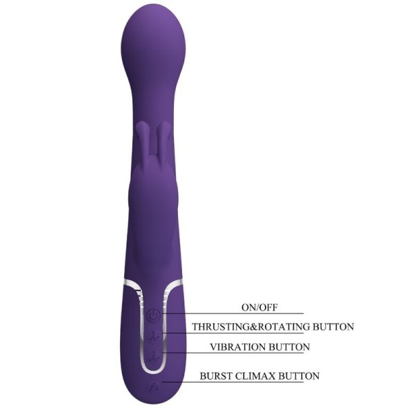 PRETTY LOVE - VIBRADOR COELHO DEJON 3 EM 1 MULTIFUNO ROXO - Image 9