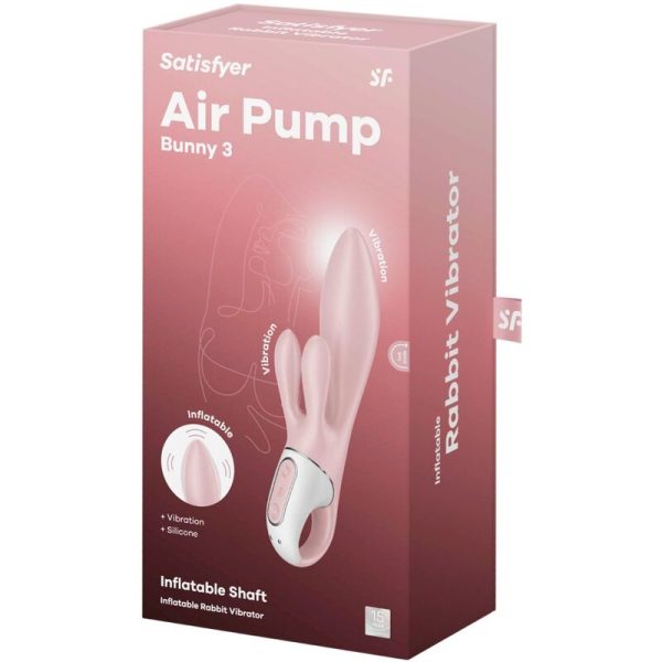 SATISFYER - AIR PUMP BUNNY 3 VIBRADOR DE COELHO INFLÃVEL ROSA - Image 6