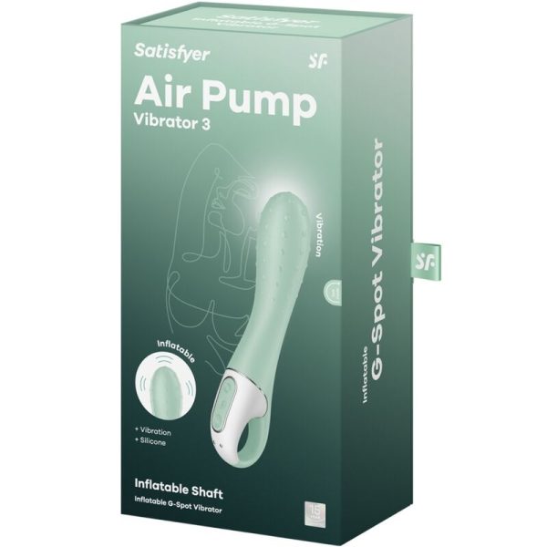 SATISFYER - AIR PUMP VIBRATOR 3 PONTO G INFLÃVEL MENTA - Image 6