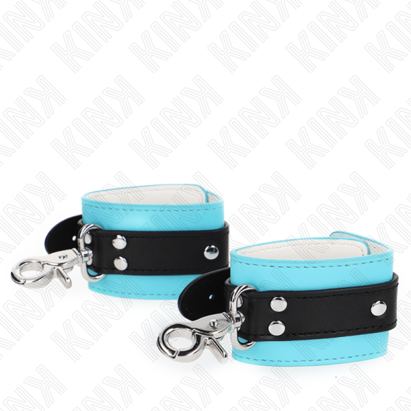 KINK - RETENÃÃES DE PULSO FECHÃVEIS PREMIUM PRETO / AZUL AJUSTÃVEIS 21-28 CM X 5,5 CM - Image 3