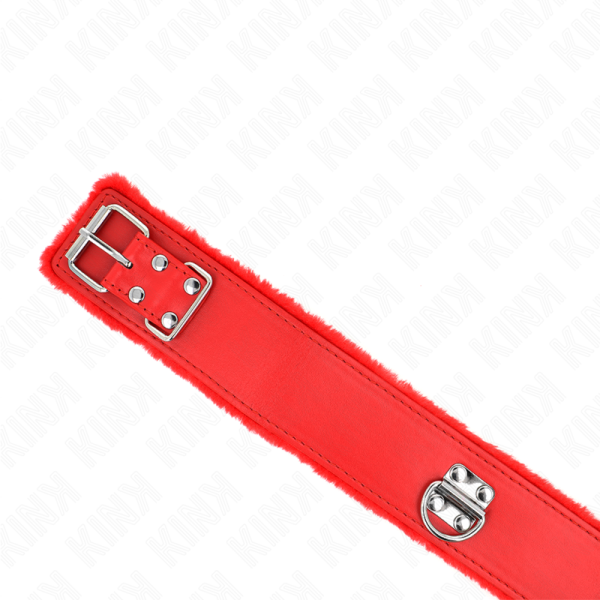 KINK - COLAR COM TRELA 116 CM COM PREGOS PRATA MODELO 4 VERMELHO AJUSTÃVEL 40-48 CM X 6 CM - Image 5