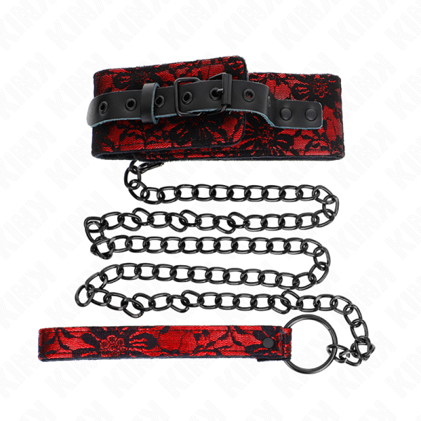KINK - COLAR DE RENDA COM CINTO COM CINTO DE COURO REAL 105 CM / 44 X 5,5 CM - Image 2