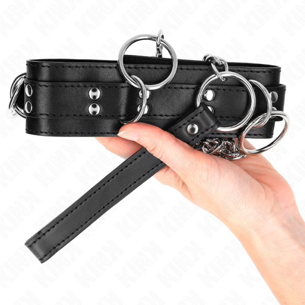 KINK - COLAR DE ESCRAVIDÃO DE 3 ANÃIS COM ALÃA 80 CM 53 X 5 CM - Image 5