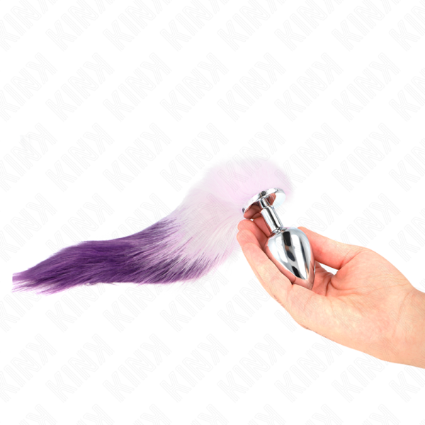 KINK - PLUG ANAL TAMANHO L 10 X 4 CM COM CAUDA SINTÃTICA 40 CM ROXO - Image 3