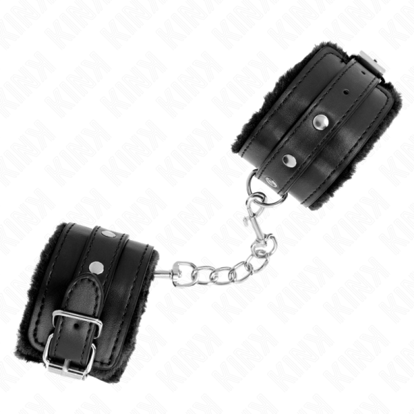 KINK - PULSO PREMIUM FORRO DE PELE PRETO COM CINTO PRETO AJUSTÃVEL 17-29 CM X 6 CM - Image 2