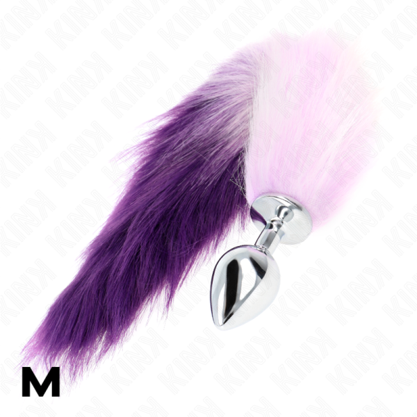 KINK - PLUG ANAL TAMANHO M 8 X 3,5 CM COM CAUDA SINTÃTICA 40 CM ROXO - Image 3