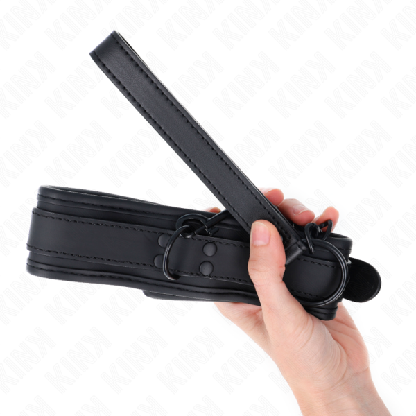 KINK - COLAR DE NEOPRENE BONDAGE MODELO 1 COM CINTO 78 CM AJUSTÃVEL 37,5 X 49,5 CM - Image 4