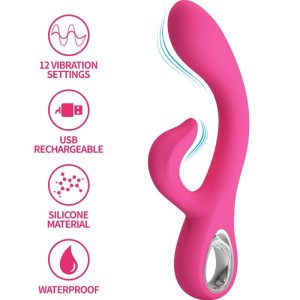PRETTY LOVE - FRITZ RABBIT VIBRADOR 12 VIBRAÃÃES ROSA
