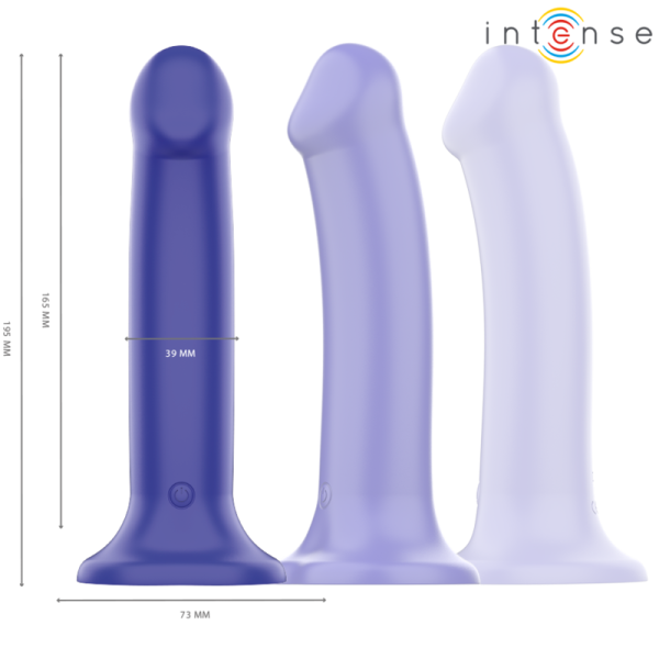INTENSE - VICTORIA VIBRADOR COM VENTOSA 10 VIBRAÃÃES AZUL ESCURO CONTROLE REMOTO - Image 2