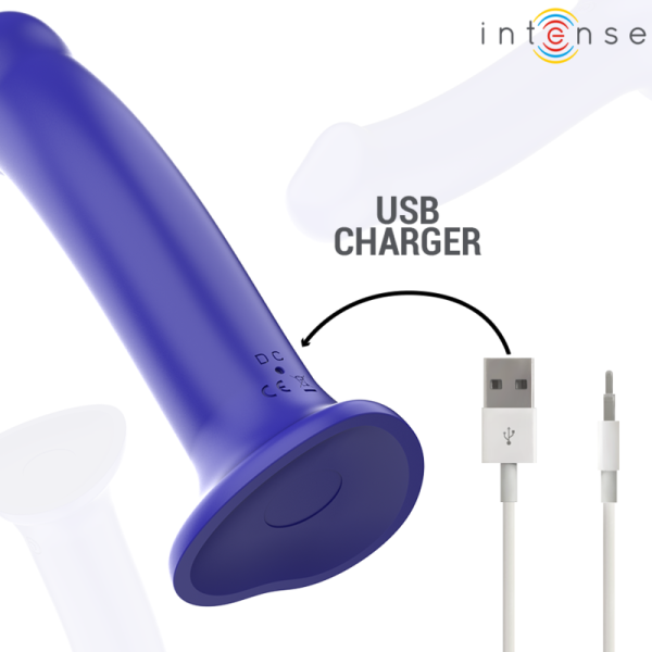 INTENSE - VICTORIA VIBRADOR COM VENTOSA 10 VIBRAÃÃES AZUL ESCURO CONTROLE REMOTO - Image 6