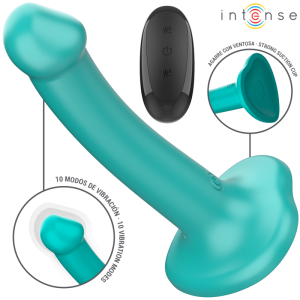 INTENSE - KATIE VIBRADOR COM VENTOSA 10 VIBRAÃÃES AZUL CONTROLE REMOTO